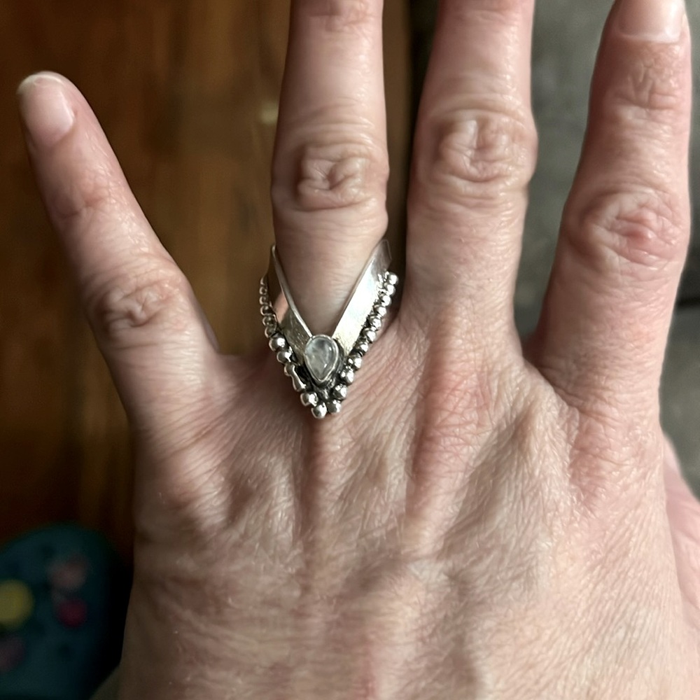 Moon stone ring.